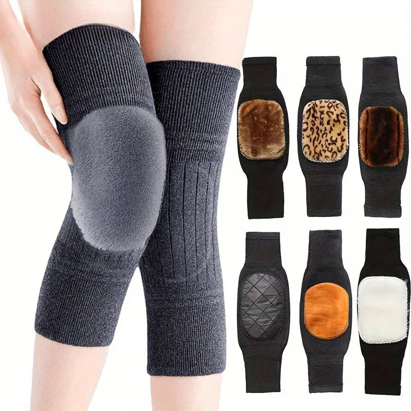 Knee Warmers for Men and Women - Thermal Fleece Leg Warmers for Knee Pain Relief and Winter Support