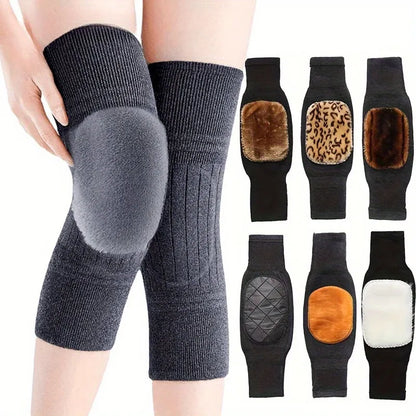 Knee Warmers for Men and Women - Thermal Fleece Leg Warmers for Knee Pain Relief and Winter Support