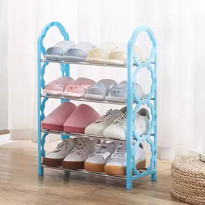 Shoe Rack | Foldable X Shape Shoe Organizer | Multi-Layer Space Saving Shoe Storage Stand | Durable Plastic & Metal Shoe Shelf | Portable Shoe Rack for Home, Bedroom & Entryway – Strong & Stylish Design