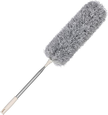 Extra-Long Handle Microfiber Duster – 2m Extendable, Washable Chenille Head for Home & Car Cleaning