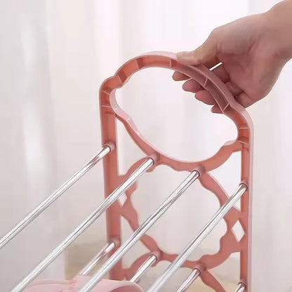 Shoe Rack | Foldable X Shape Shoe Organizer | Multi-Layer Space Saving Shoe Storage Stand | Durable Plastic & Metal Shoe Shelf | Portable Shoe Rack for Home, Bedroom & Entryway – Strong & Stylish Design