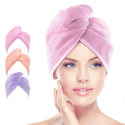 Premium Microfiber Hair Drying Towel – Super Absorbent, Fast Quick Dry Hair Wrap for Women & Girls