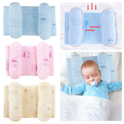 Adjustable Baby Head Shaping Pillow - Anti Flat Head & Anti-Roll Cushion for Newborns 0–12 Months
