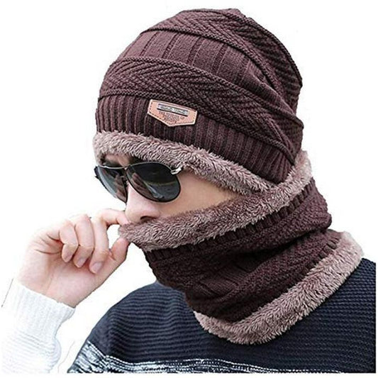 2 Piece Beanie Cap + Neck Warmer/Hat & Warmer Winter Beanie Cap Neck Warmer Beanie Full Set/Topi Hat Cap Neck Warmer Muffler Beanie Cap Neck Warmer Beanie Full Set-2 Piece Cap + NeckWarmer/Hat & Warmer/Topi Hat Cap Neck Warmer Muffler