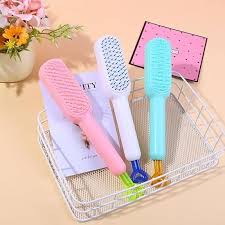 Self-Cleaning Anti-Static Massage Comb, One-Pull Cleaning Hair Brush, Self Cleaning Hair Brush, Shaping Comb, Cleaning Massage Comb Brush, Detangling Anti Static Hairbrush ( No Color Choce) (Random Color)