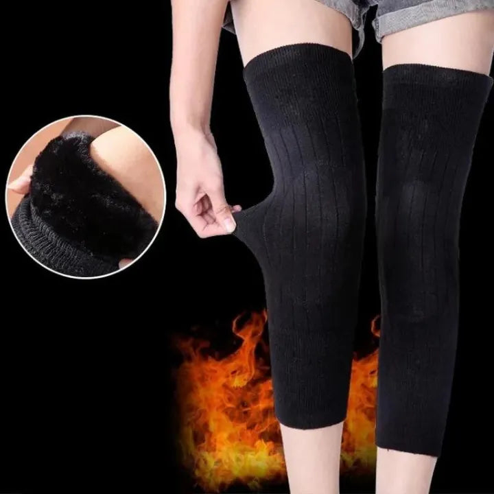 Knee Warmers for Men and Women - Thermal Fleece Leg Warmers for Knee Pain Relief and Winter Support