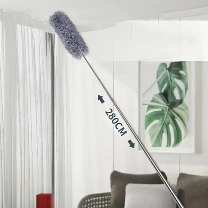 Extra-Long Handle Microfiber Duster – 2m Extendable, Washable Chenille Head for Home & Car Cleaning