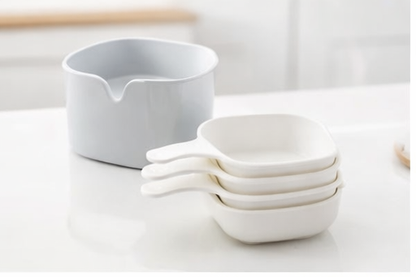 Mini Dipping Bowls with Handle (Set of 6) – Ideal for Soy Sauce, Ketchup, Vinegar & Chutney