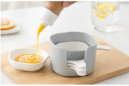 Mini Dipping Bowls with Handle (Set of 6) – Ideal for Soy Sauce, Ketchup, Vinegar & Chutney