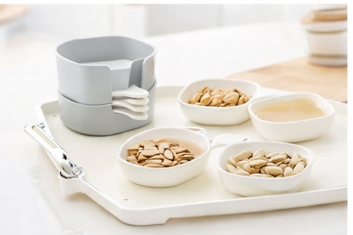 Mini Dipping Bowls with Handle (Set of 6) – Ideal for Soy Sauce, Ketchup, Vinegar & Chutney