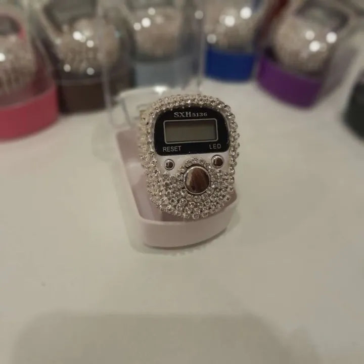 Fancy Digital Counter Tasbeeh – Portable Digital Islamic Tasbeeh Counter | Finger Counter for Zikr, Namaz & Prayer Beads | Electronic Muslim Tasbeeh Gift for Men & Women